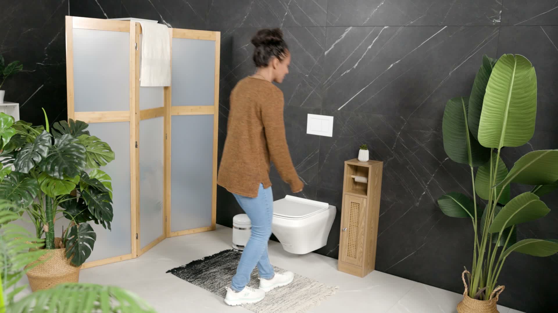Relaxdays Toilettenpapierhalter stehend, Badezimmeregal Produktbild-Vorschau 7