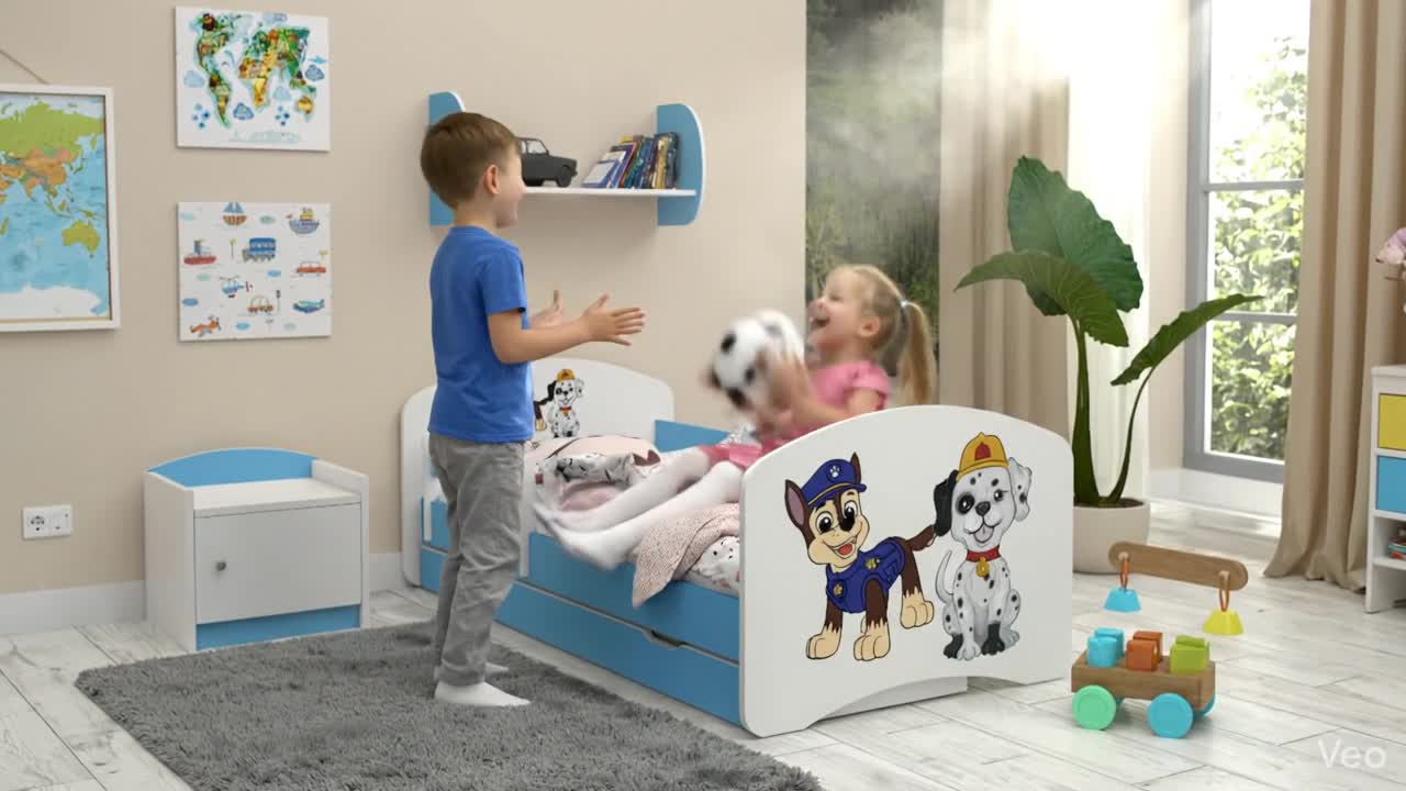 Happy Babies Kinderbett mit Rausfallschutz Junge 140x70 Produktbild-Vorschau 7