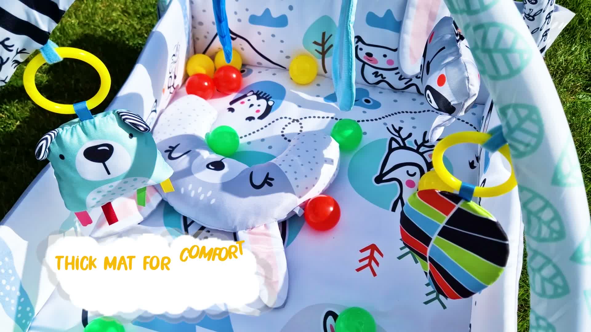 Multifunktionale krabbeldecke mit spielbogen – baby Produktbild-Vorschau 7