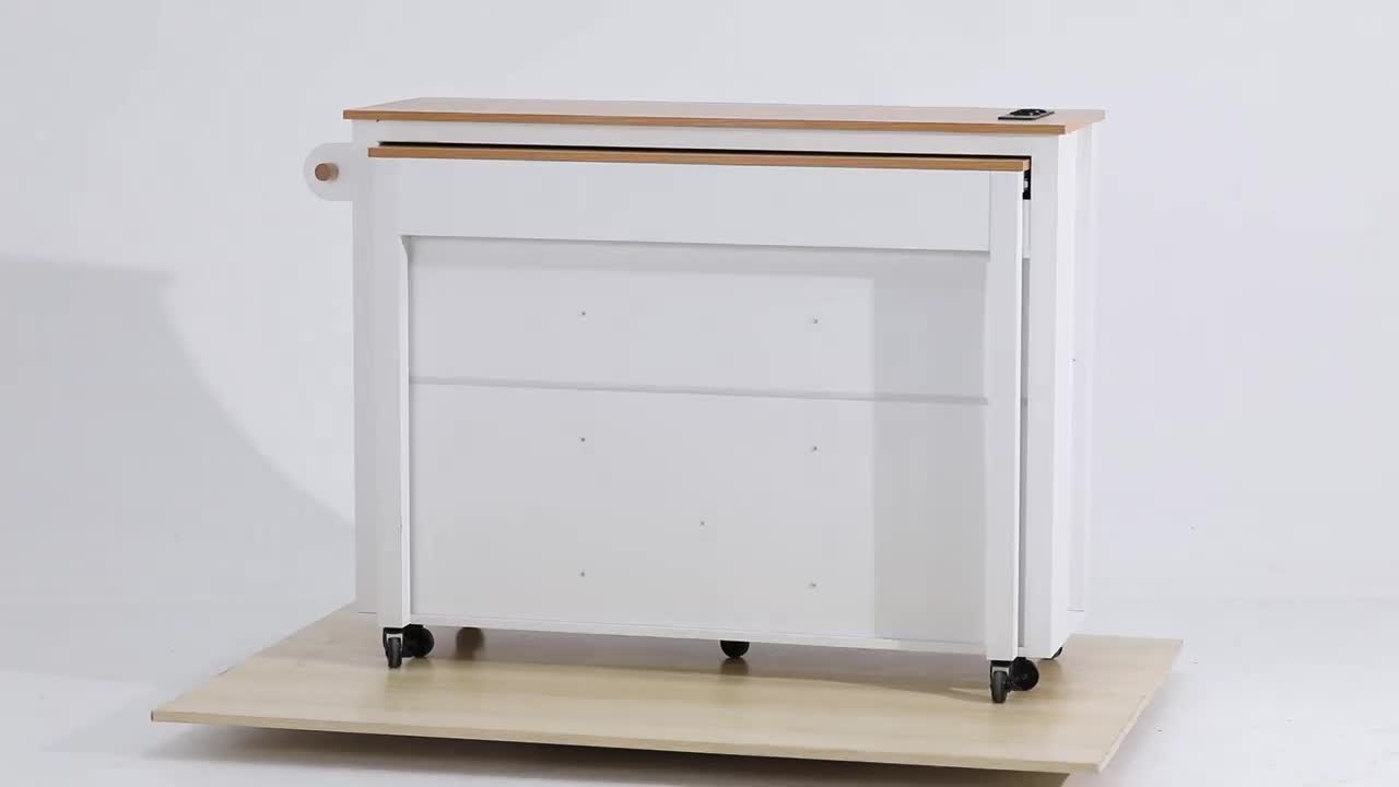 Merax Kücheninsel Servierwagen Sideboard, auf Rollen, Produktbild-Vorschau 7