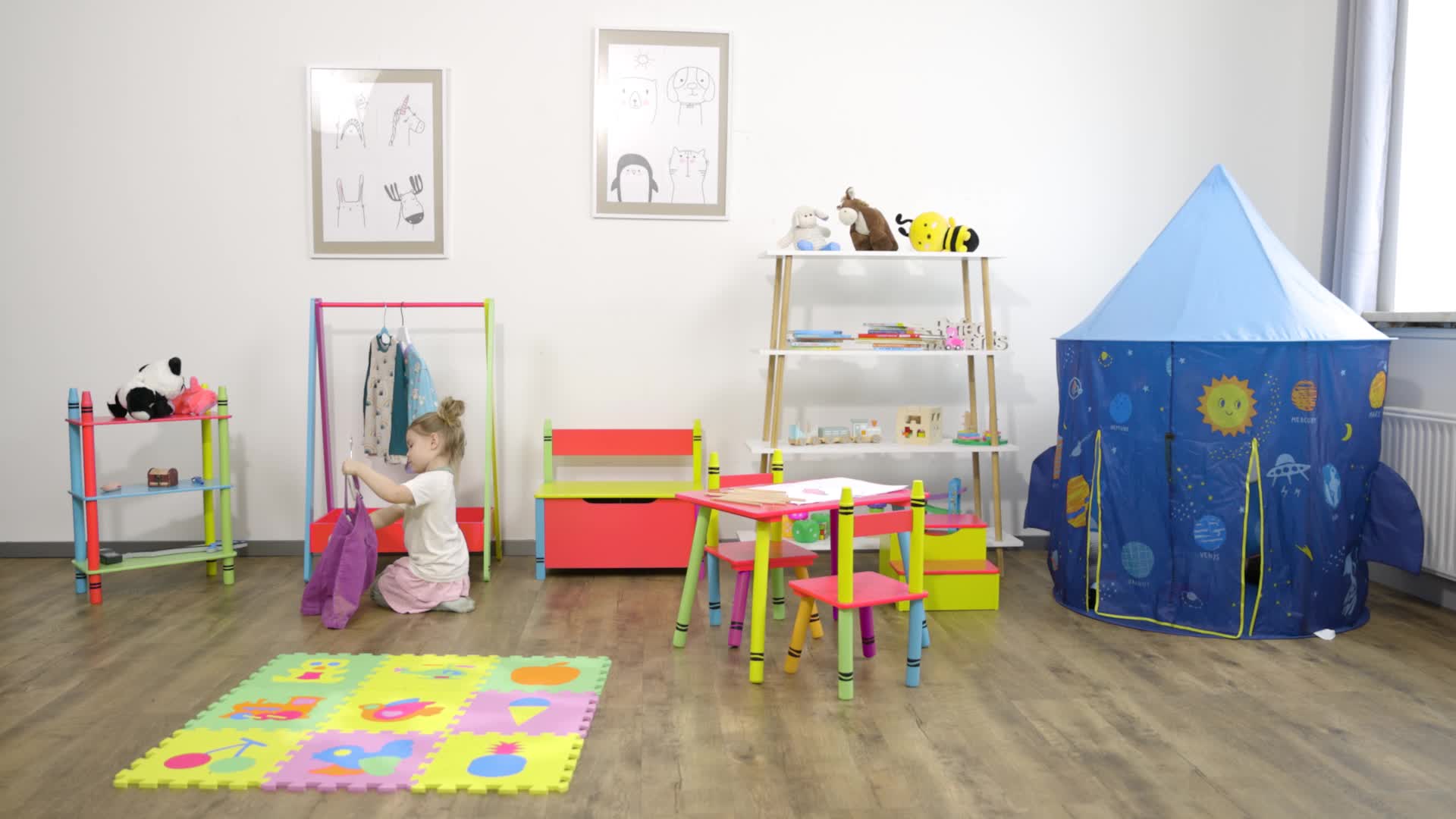 Relaxdays Kinder Kleiderständer, Kleiderstange für Produktbild-Vorschau 7