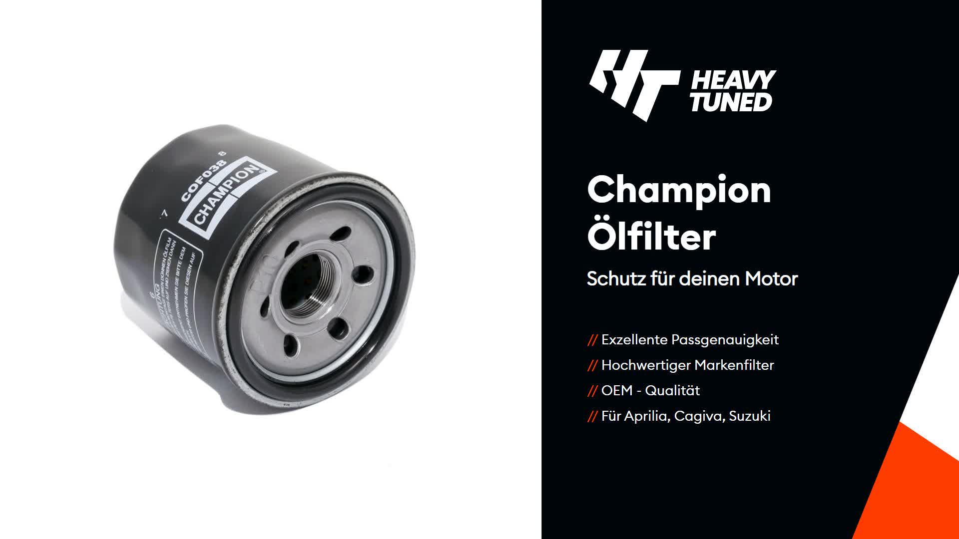 CHAMPION ölfilter für kompatibel mit Aprilia / ARCTIC CAT / Produktbild-Vorschau 3