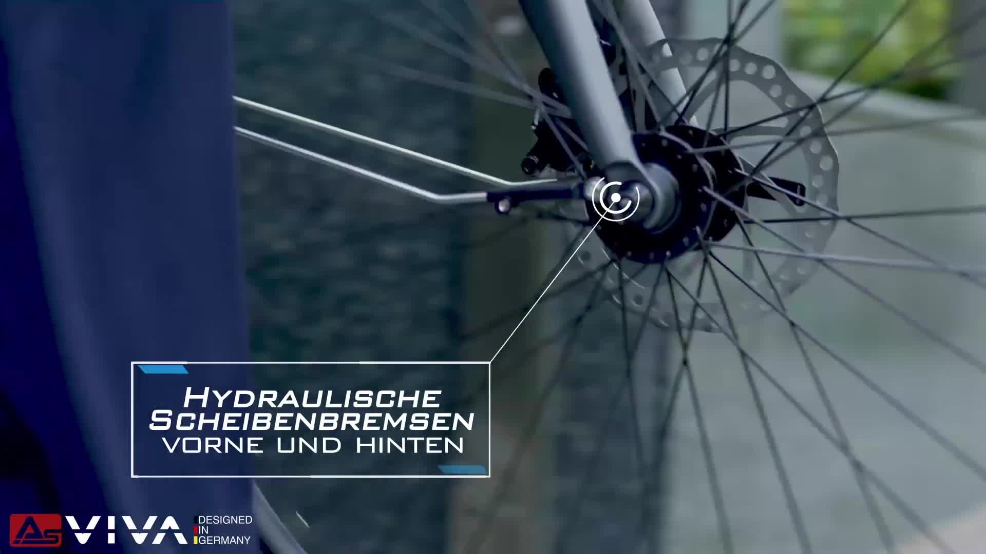 AsVIVA BC1-C Urban E-Bike 250W, 7 Gang Shimano, Akku, LED, Produktbild-Vorschau 7