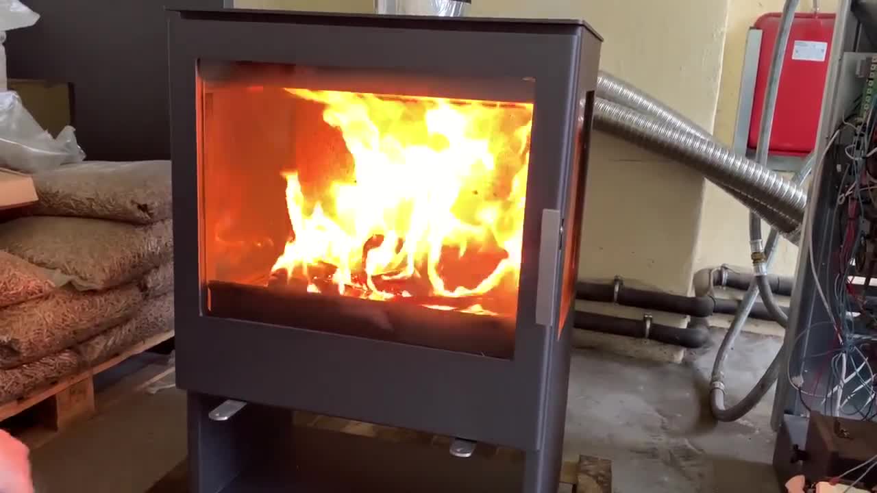 Kaminofen Victoria Modena Vision schwarz- 10,1 kW BimSchv Produktbild-Vorschau 3