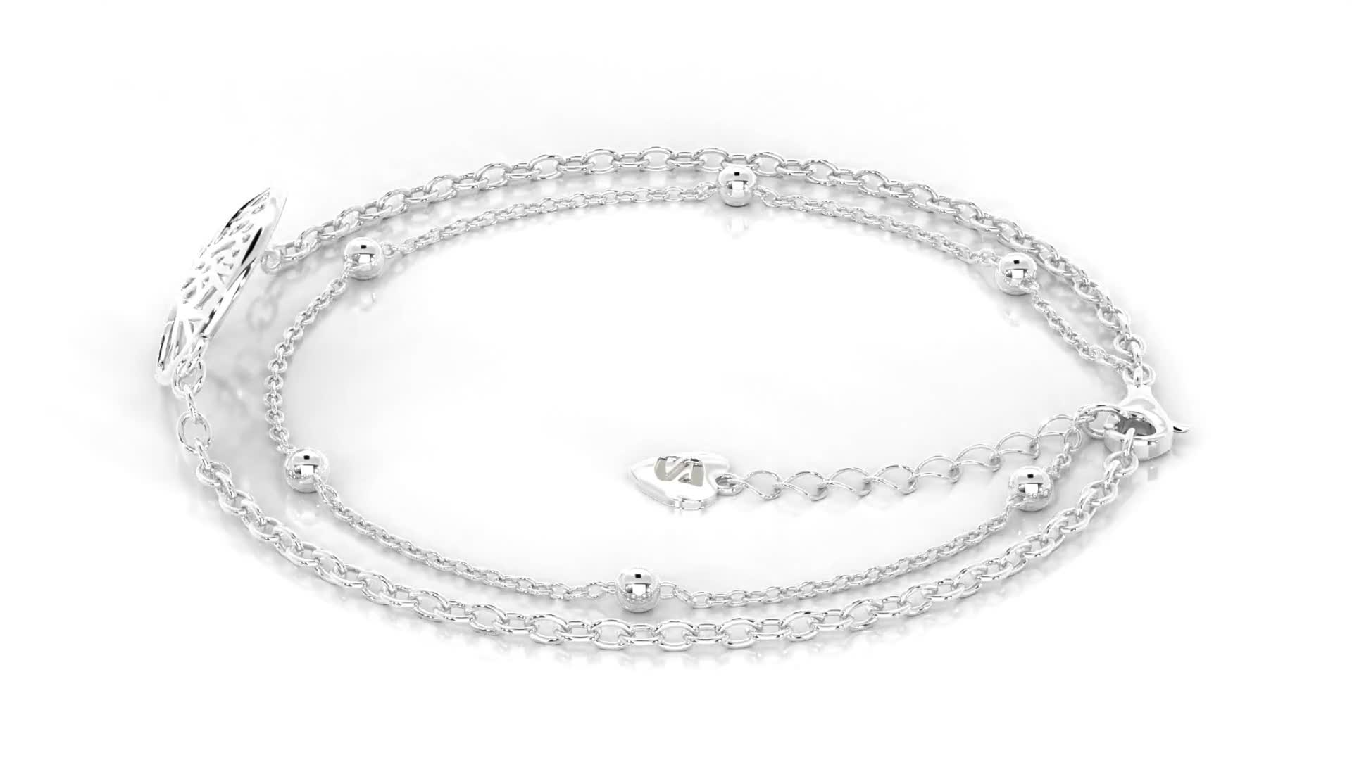 SERASAR | Armband aus Sterlingsilber [Life] mit Silber Produktbild-Vorschau 7