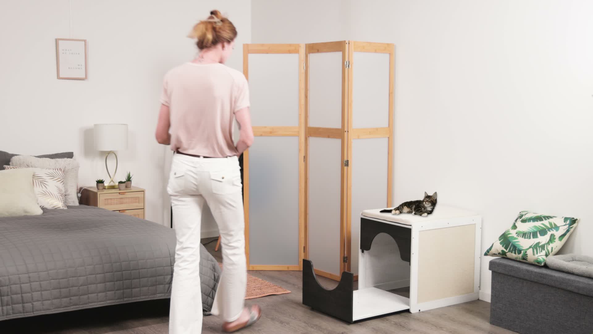 Relaxdays Katzenschrank für Katzentoilette, Katzenklo Produktbild-Vorschau 7