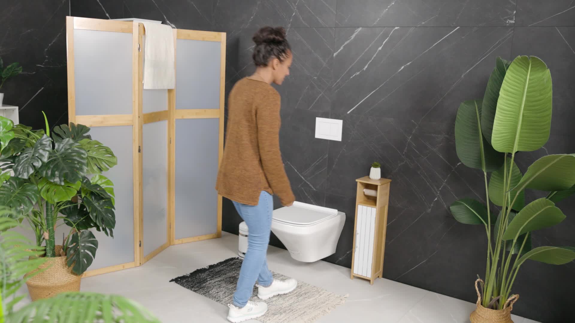 Relaxdays Toilettenpapierhalter stehend, Badezimmeregal Produktbild-Vorschau 7