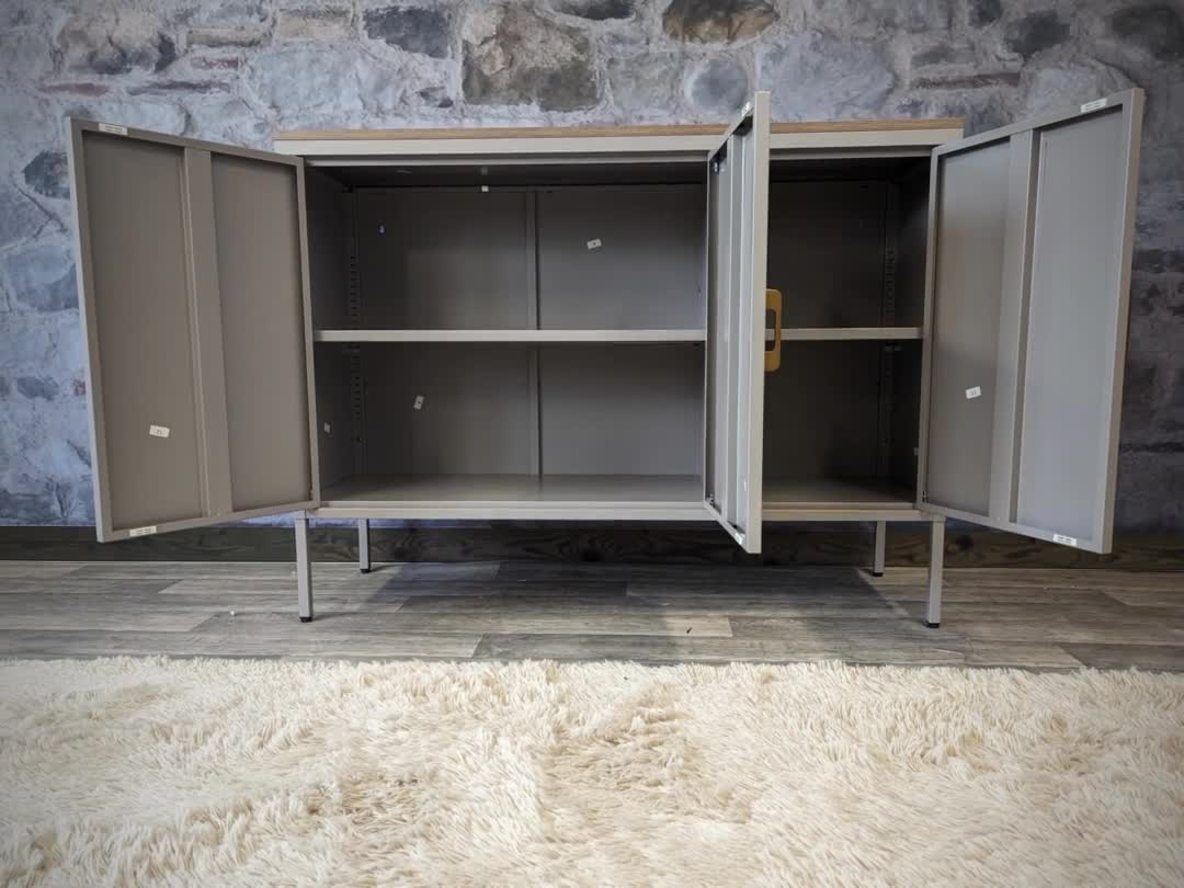 Kommode HWC-L84, Sideboard Schrank Anrichte, 3 Türen Metall Produktbild-Vorschau 7