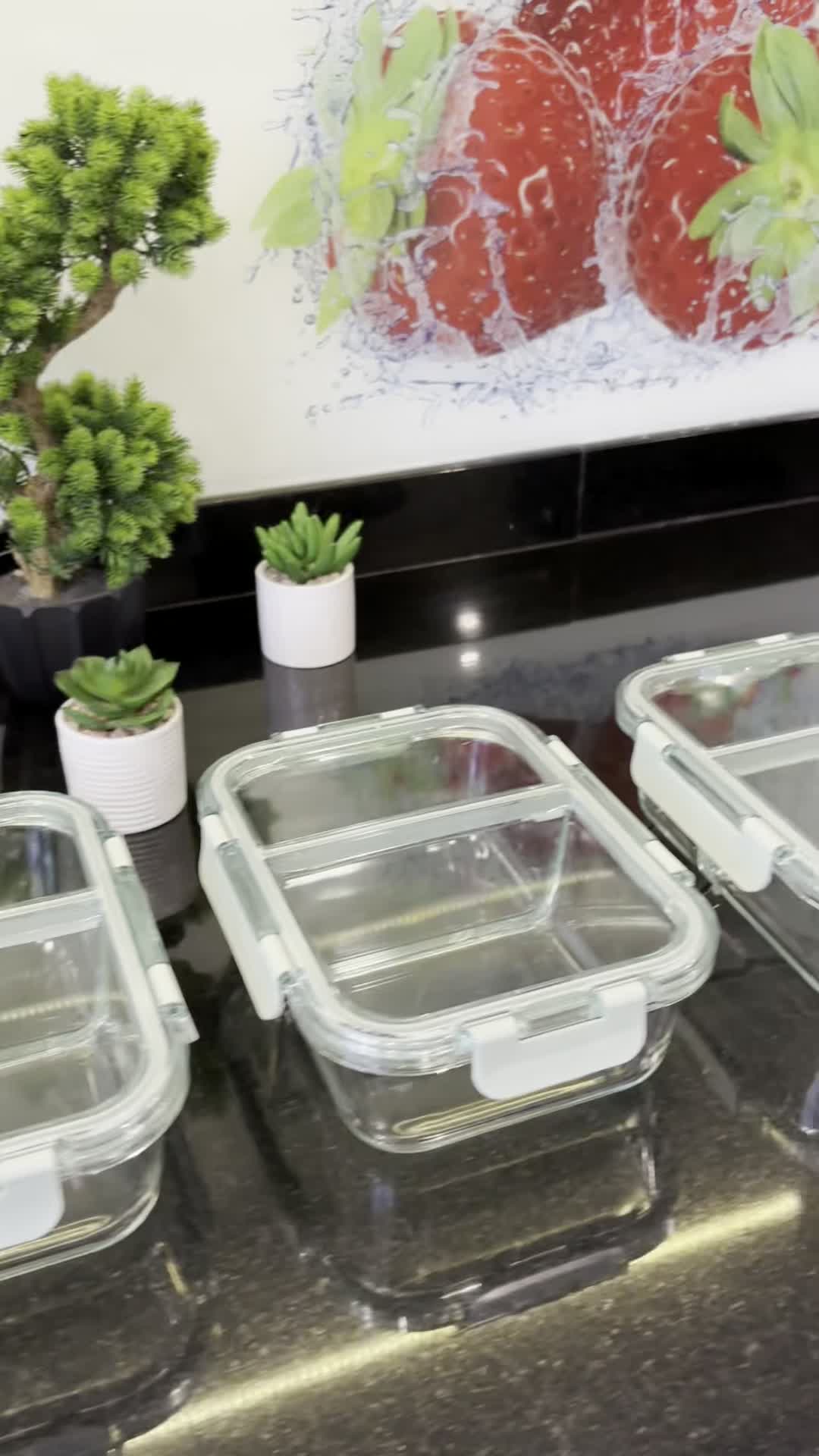 KADAX Lebensmittelbehälter aus Glas mit 2 Fächern und Produktbild-Vorschau 7