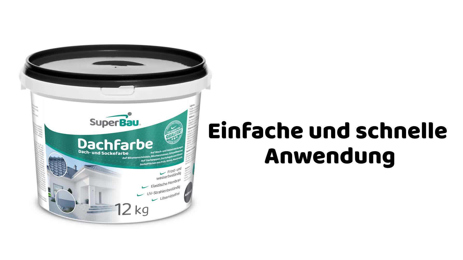 Superbau Dachfarbe Weiß 7kg, Sockelfarbe WASSERDICHT, Produktbild-Vorschau 7