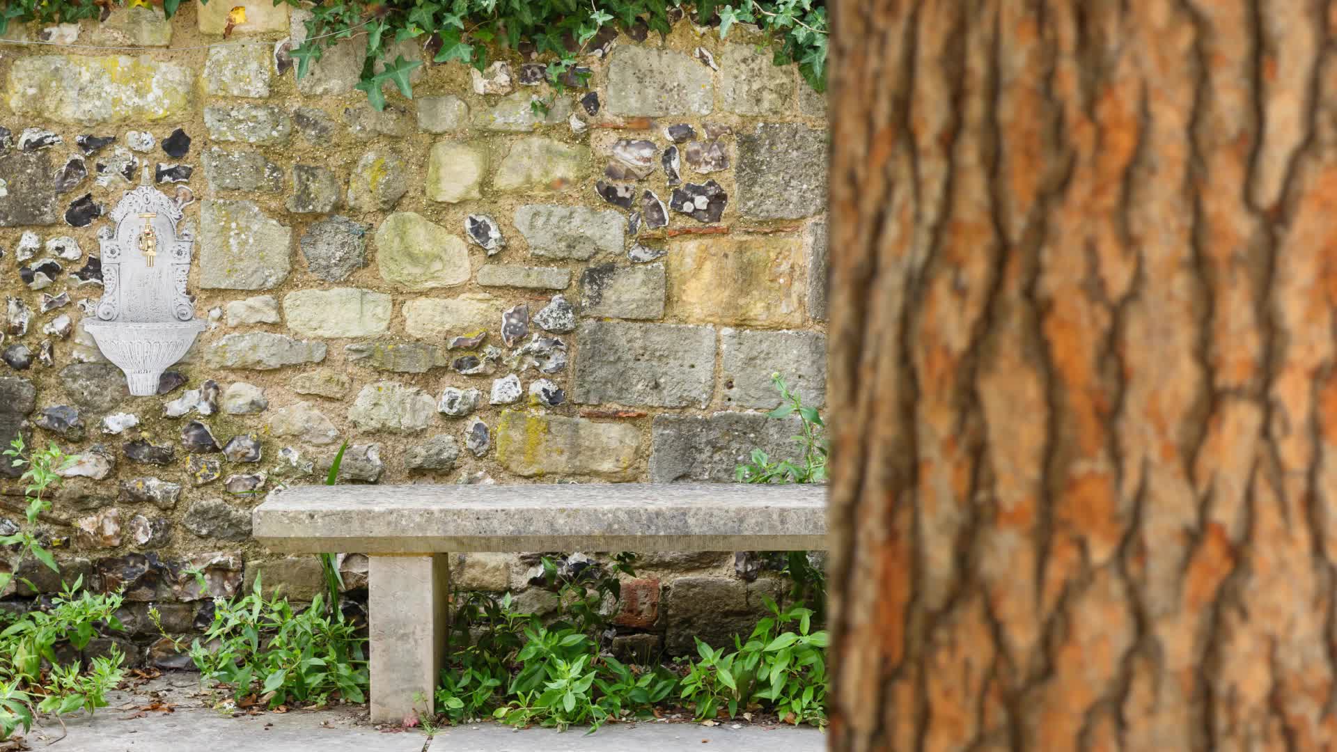 Relaxdays Wandbrunnen antik, mit Wasserhahn, nostalgisch, Produktbild-Vorschau 7