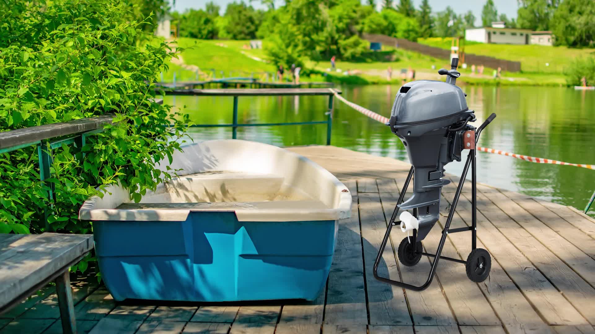 Relaxdays Außenborder Ständer, Lagerung & Transport, Produktbild-Vorschau 7