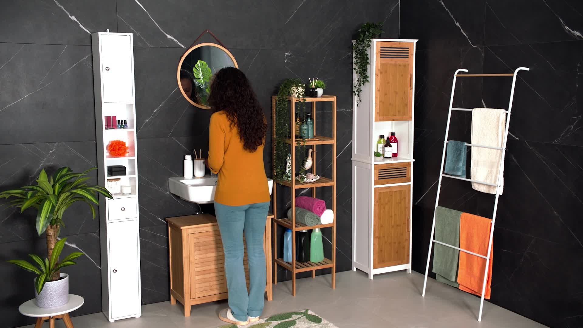 Relaxdays Handtuchleiter Metall 6 Sprossen, Wäscheleiter Produktbild-Vorschau 7