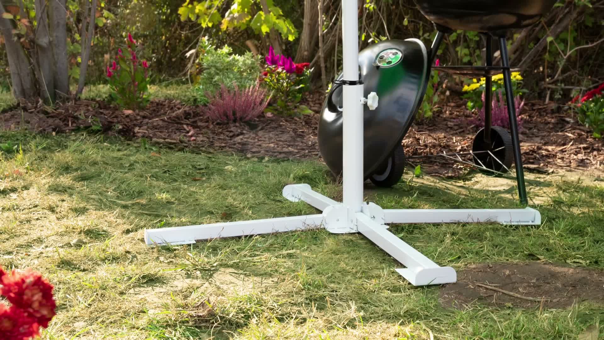 Relaxdays Plattenständer Sonnenschirm, Schirmstangen von Produktbild-Vorschau 7