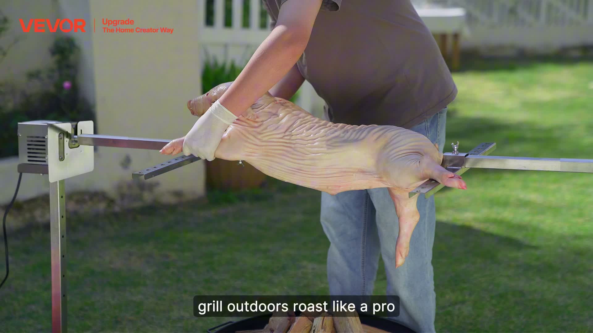 VEVOR Drehspießgrill 38 W Spanferkelgrill Lammgrill Produktbild-Vorschau 7