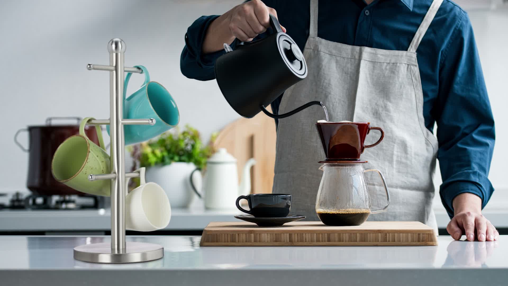 Relaxdays Tassenhalter, mit 6 Stangen, zum Hinstellen, Produktbild-Vorschau 7