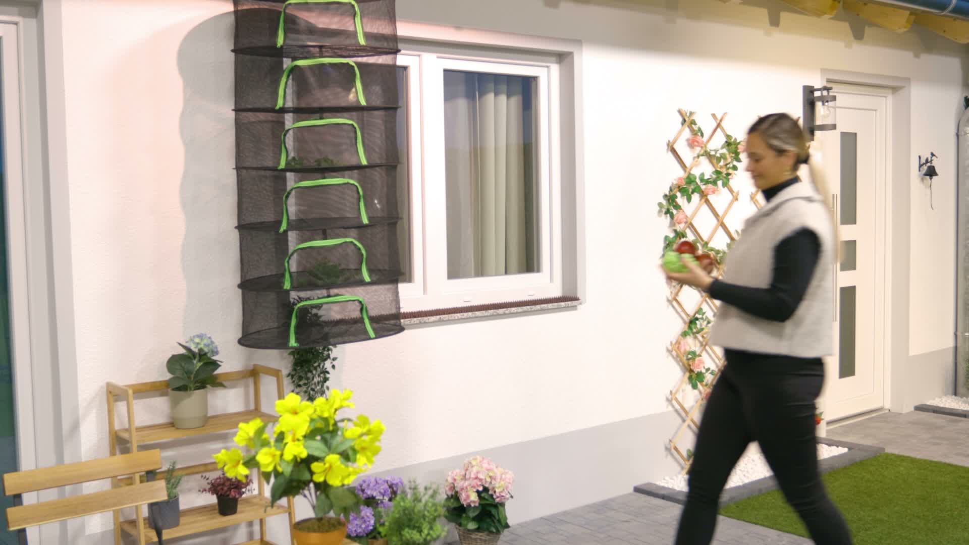 Relaxdays Trockennetz faltbar, 6-lagiges Dörrnetz, für Produktbild-Vorschau 7