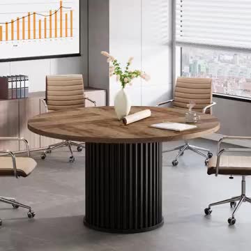 Tribesigns scrivania rotonda da 120 cm, per 4-6 persone, Anteprima dell’immagine prodotto 7