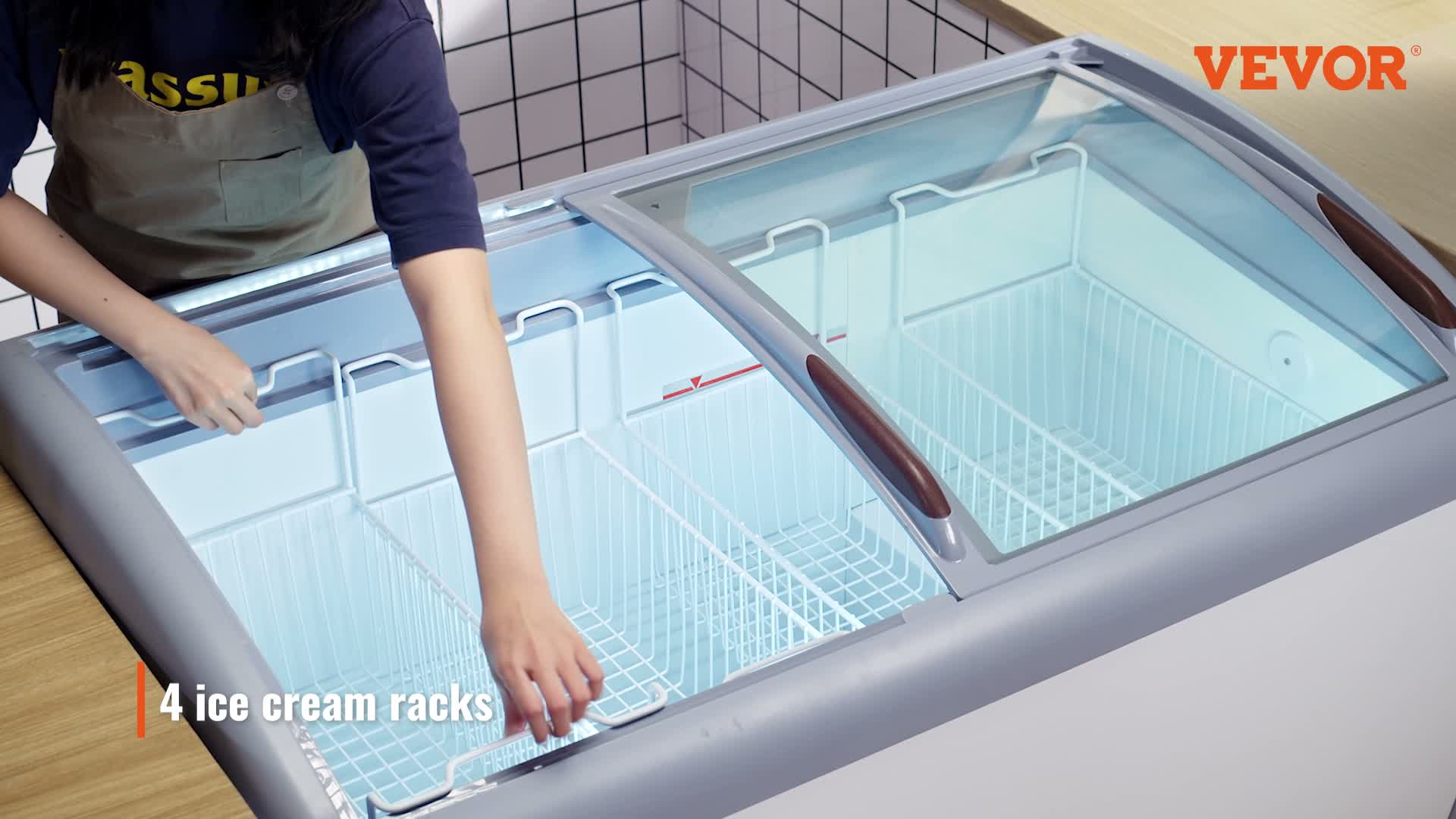 VEVOR Kommerzielle Eiscreme-Vitrine, Produktbild-Vorschau 7