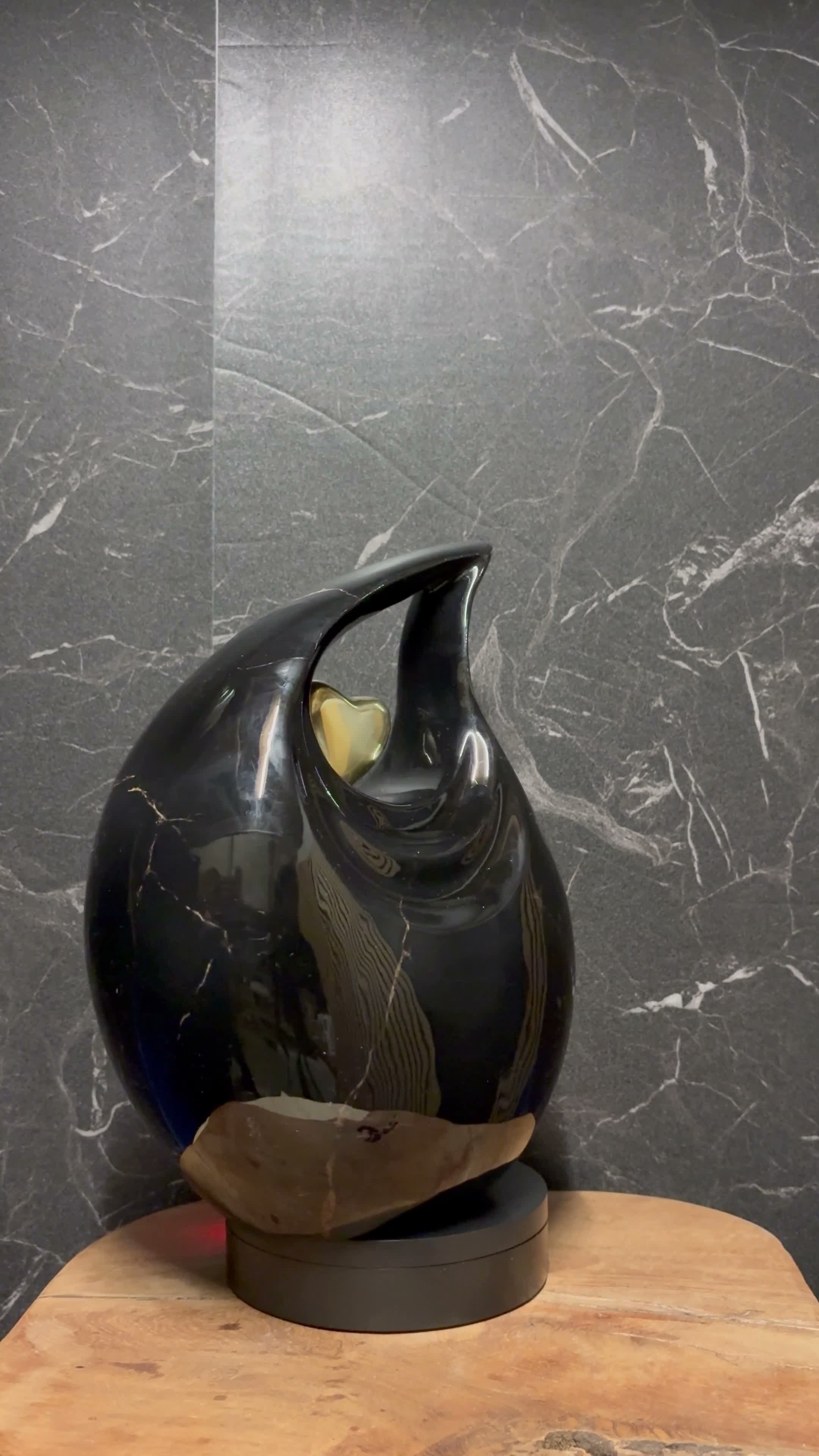 Schwarz XXLTropfen urne Hund-3,5L| Aluminium Tierurnen für Produktbild-Vorschau 7