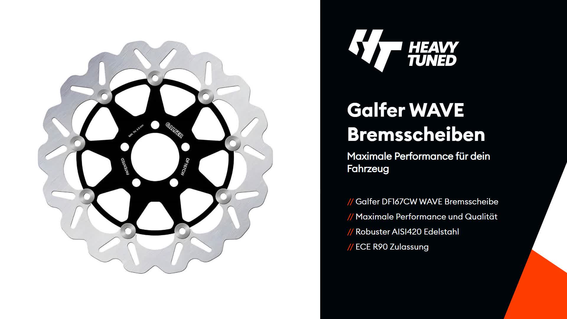 Bremsscheibe Galfer DF167CW WAVE® schwimmend vorne 300x5mm Produktbild-Vorschau 3