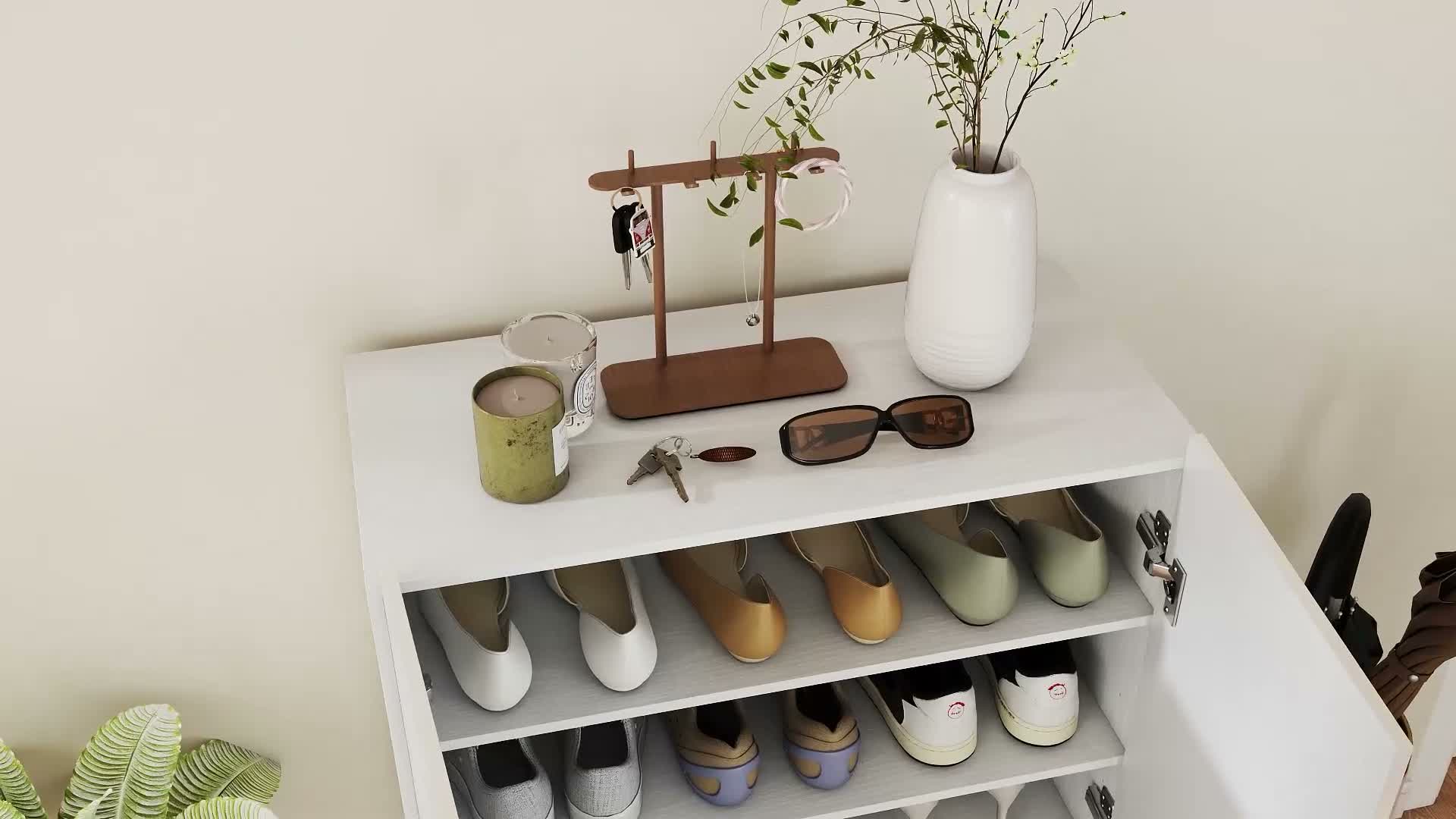 HOMCOM Schuhschrank, Schuhregal mit Verstellbaren Ablagen, Produktbild-Vorschau 7