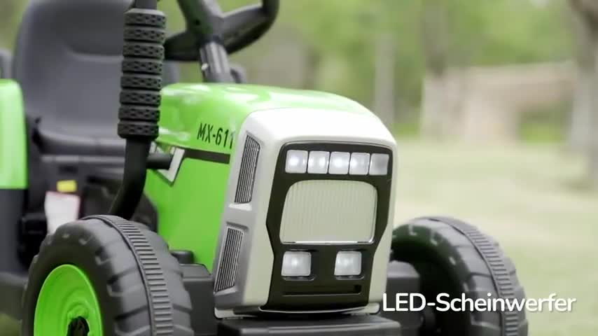 COSTWAY 12V 3-Gang 3-8KM/H Kinder Elektroauto Traktor mit Produktbild-Vorschau 7