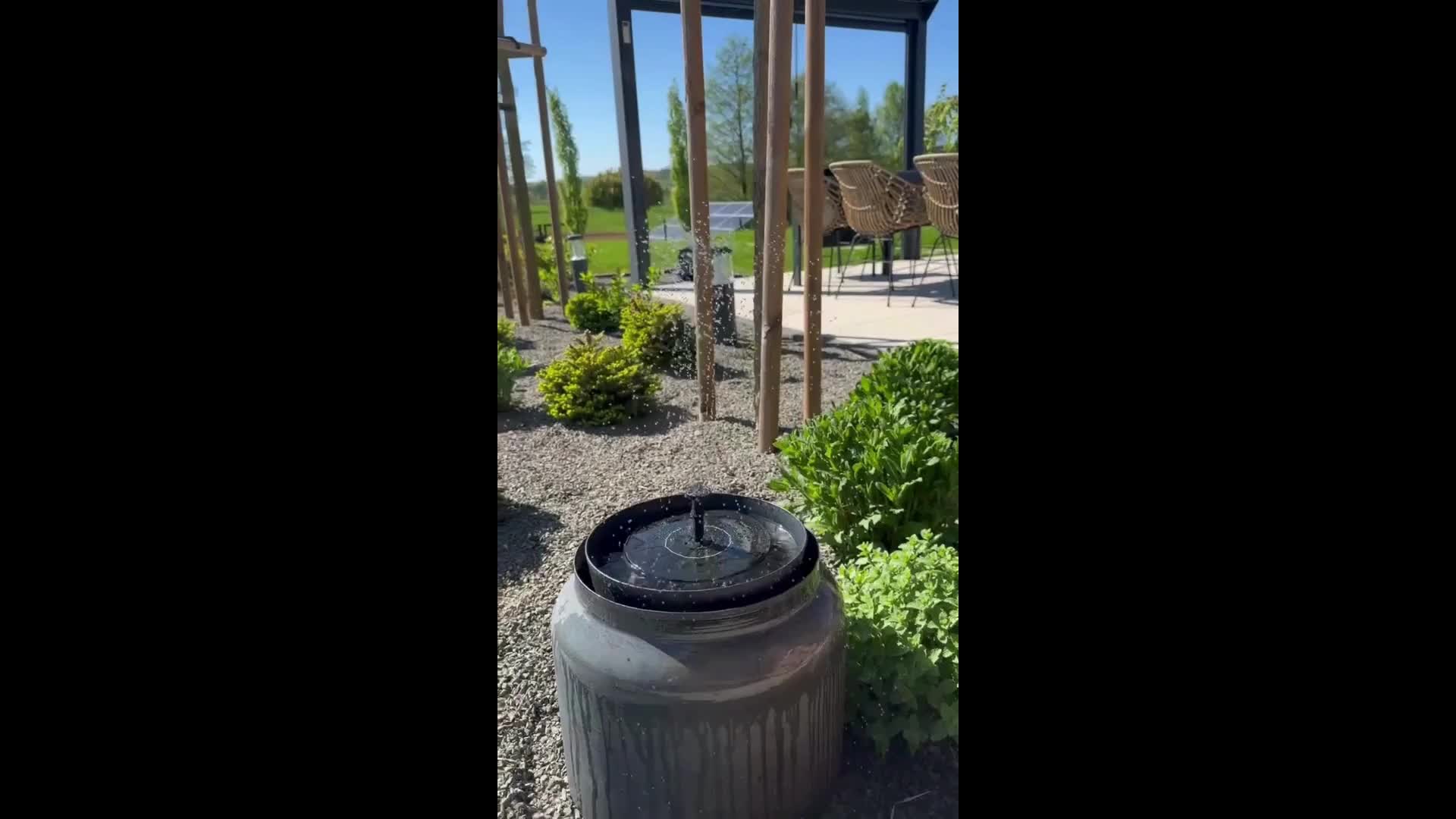 LUMILED Solar Springbrunnen für Außen, Solar Wasserspiel Produktbild-Vorschau 7