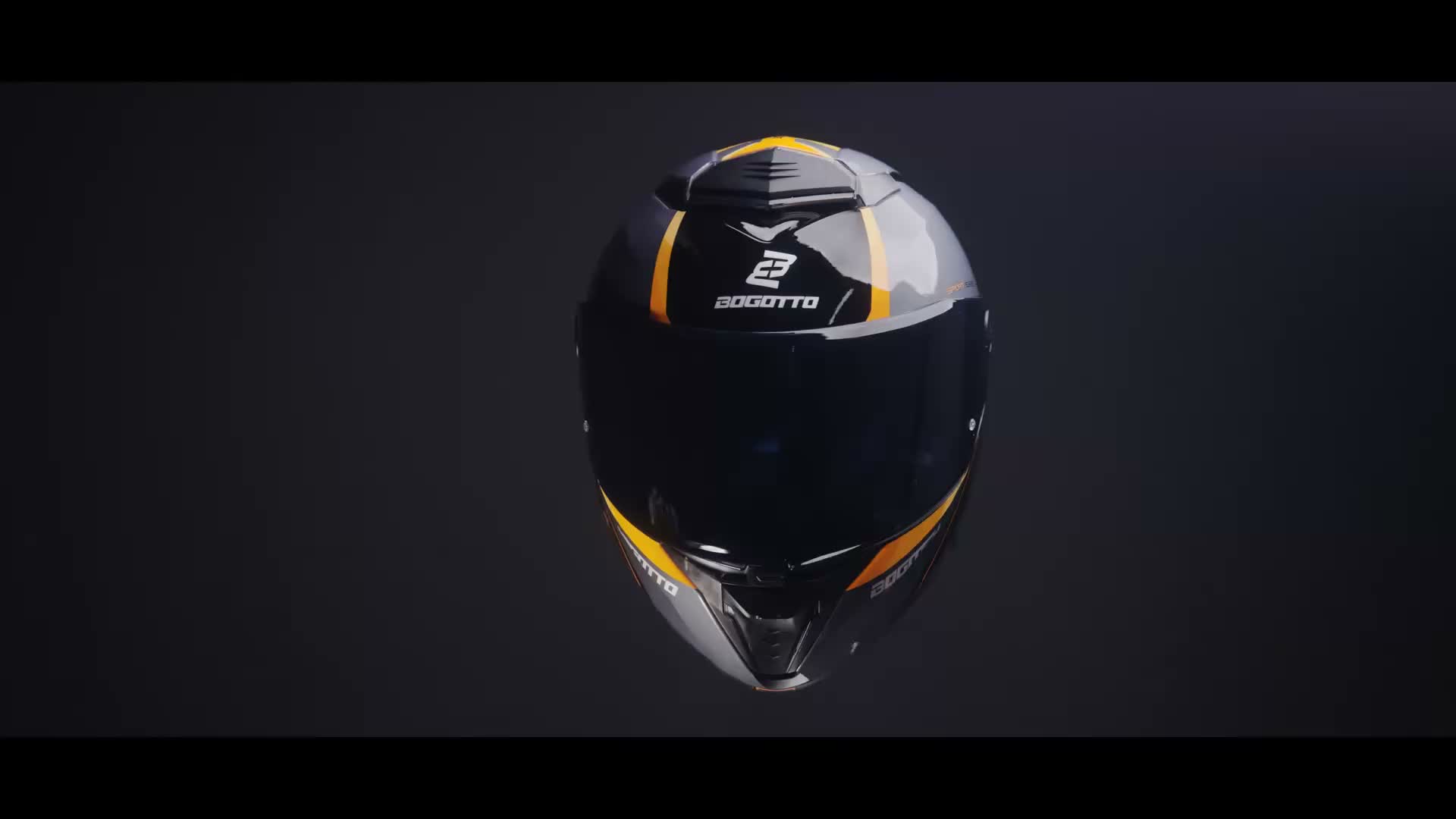 Bogotto FF404 Ezion Klapphelm, schwarz/orange, M Produktbild-Vorschau 7