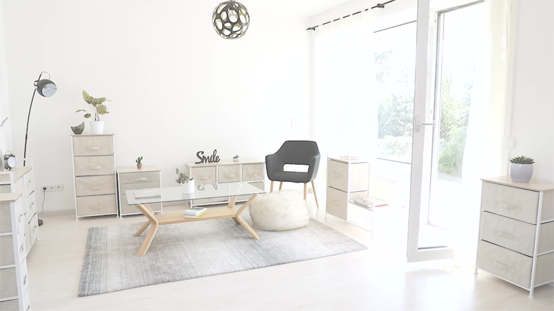 Relaxdays Regalsystem, 3 Stoff-Schubladen, universale Produktbild-Vorschau 7