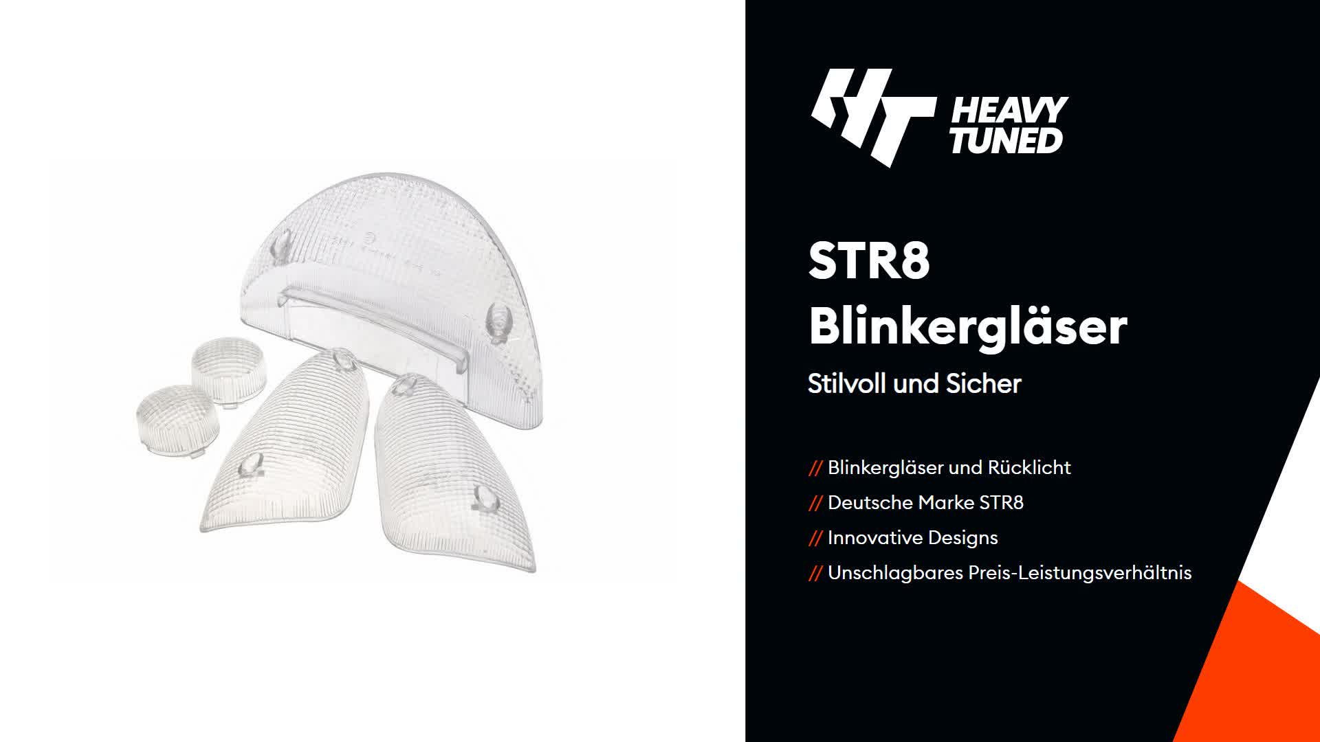 STR8 Blinkergläser Rücklicht weiß mit ABE kompatibel mit Produktbild-Vorschau 4