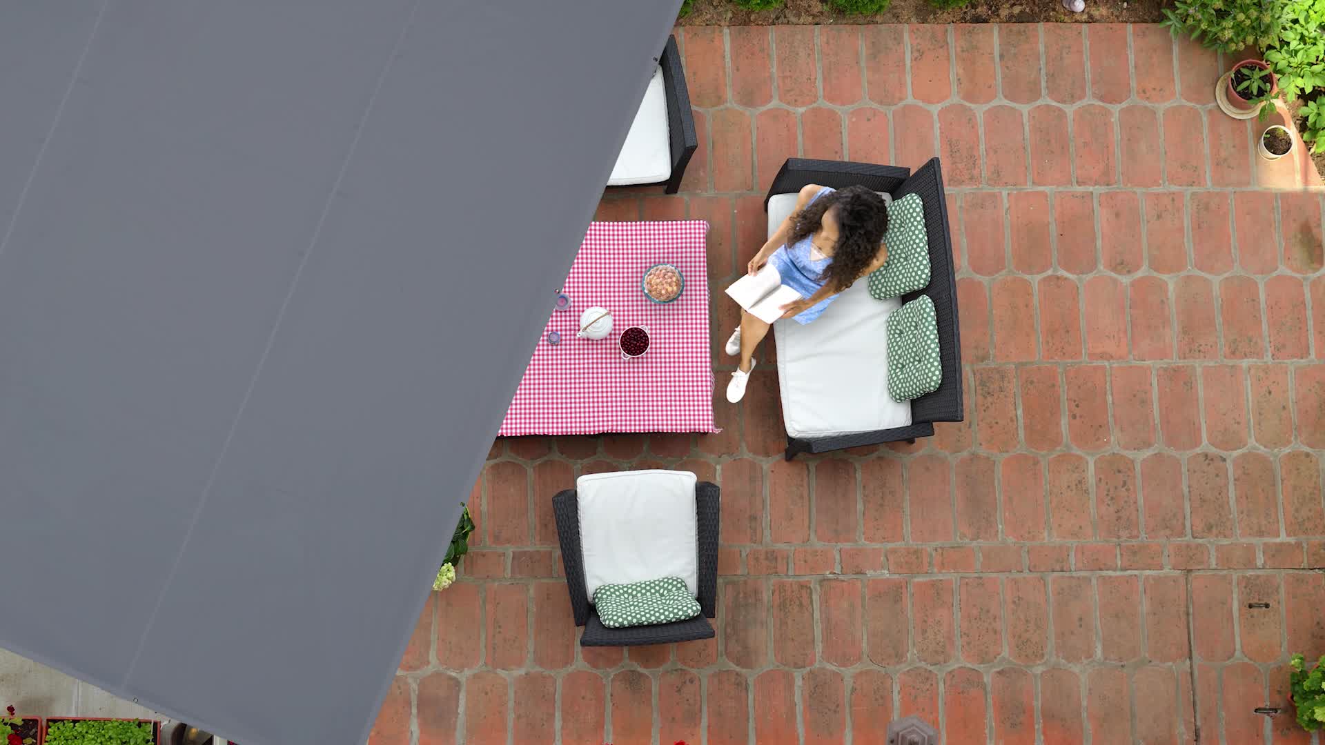 Relaxdays Sonnensegel rechteckig, BxT: 5 x 6 m, Produktbild-Vorschau 7