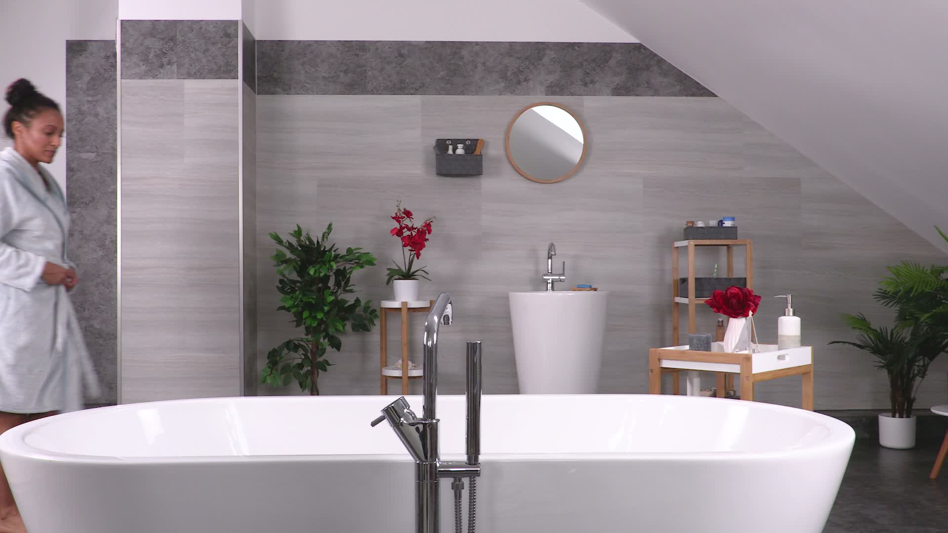 Relaxdays Badewannenmatte Steinoptik, rutschfeste Produktbild-Vorschau 7