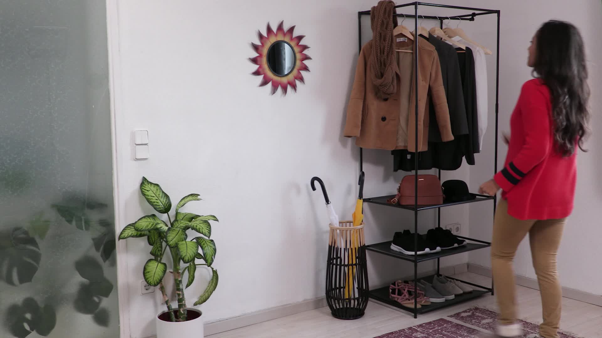 relaxdays Kleiderständer mit Ablagen Produktbild-Vorschau 7