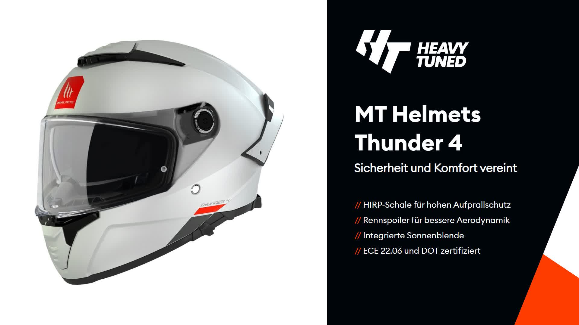 MT Helmets Integralhelm Thunder 4 SV Solid Größe: XXL, weiß Produktbild-Vorschau 7