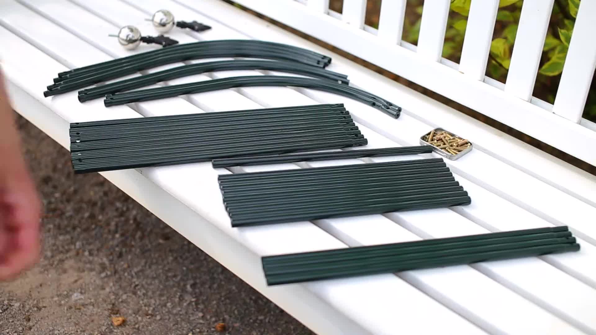 Relaxdays Rankbogen Metall geschwungen 240 cm, royaler Produktbild-Vorschau 7