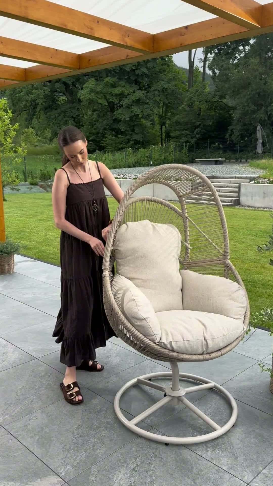 di volio Gartensessel VICO - beige, Lounge Sessel aus Produktbild-Vorschau 7