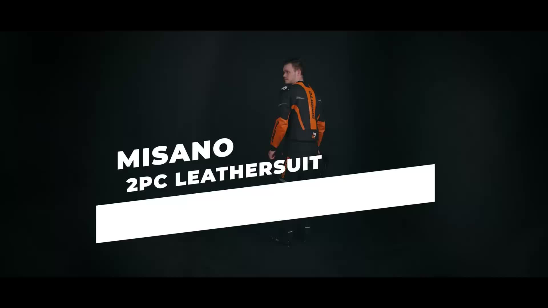Bogotto Misano 2-Teiler Motorrad Lederkombi, schwarz/grau, Produktbild-Vorschau 7
