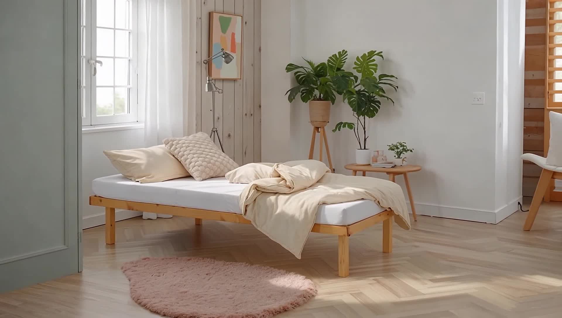 Homestyle4u Bett 90x200 mit Matratze mit ® Standard 100 Produktbild-Vorschau 7