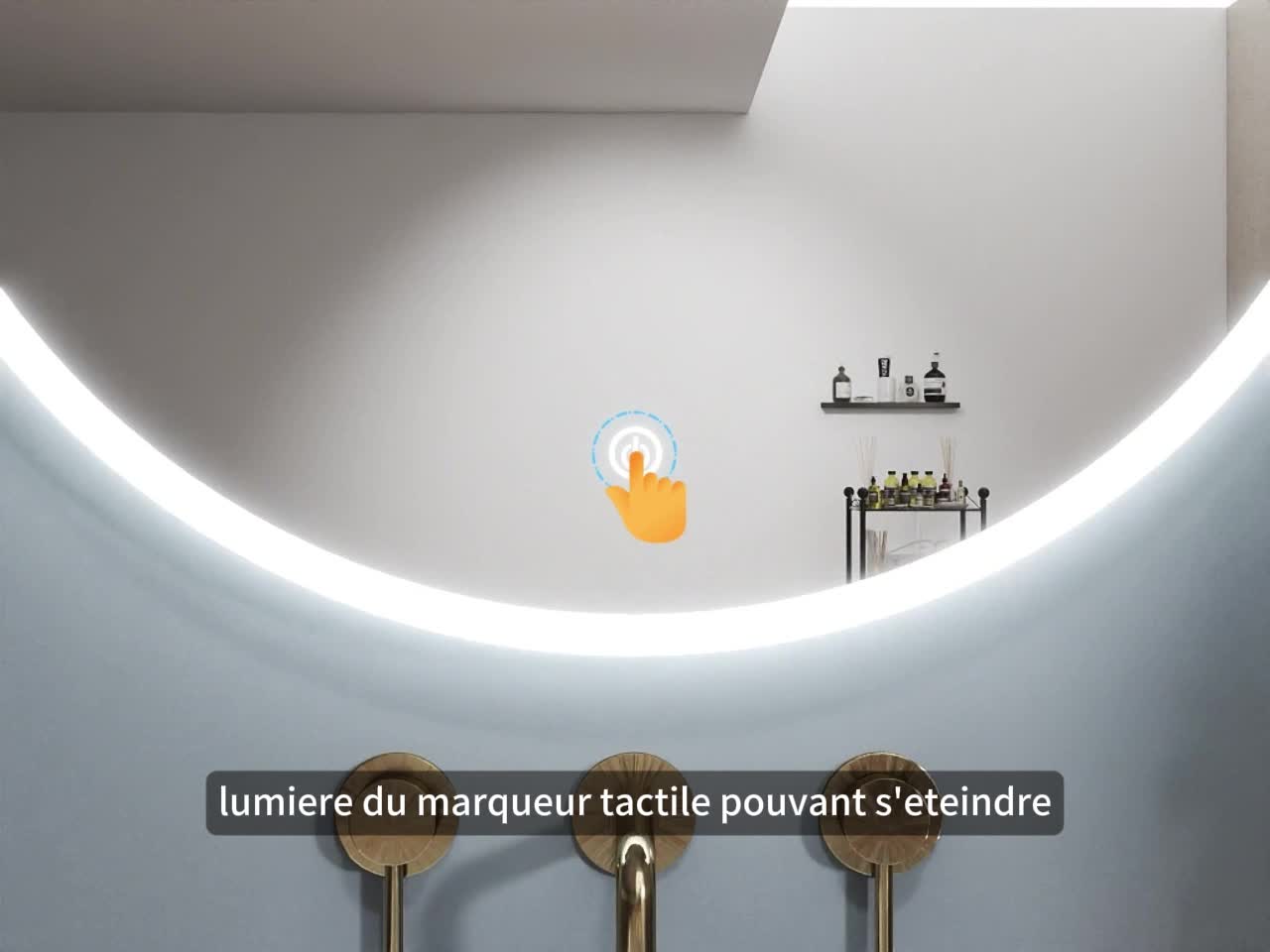 Acezanble Miroir de Salle de Bain 120cm, Miroir LED Rond Voir les images du produit 7