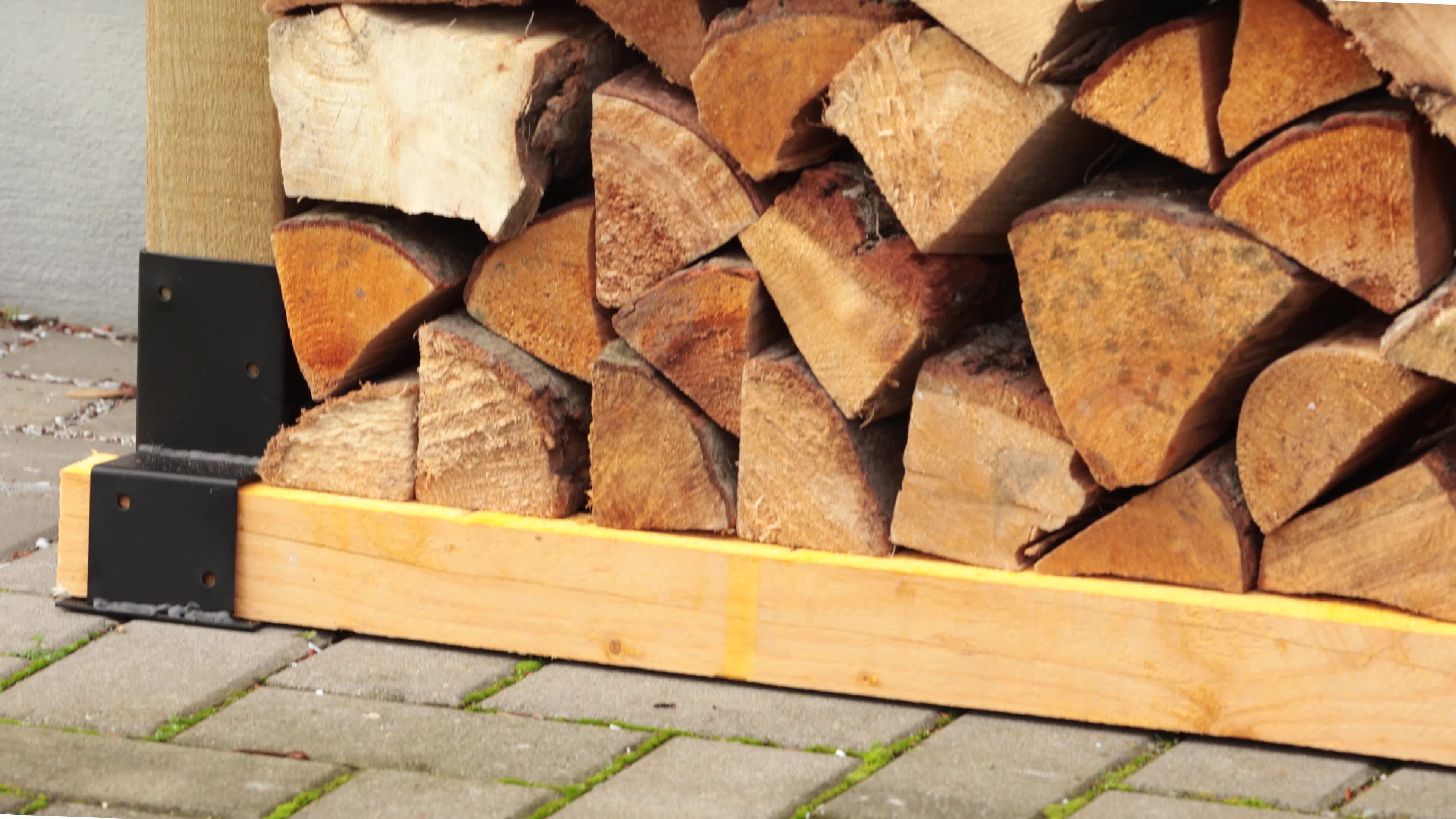 Relaxdays Holzstapelhilfe 2er Set, DIY Holzunterstand für Produktbild-Vorschau 7