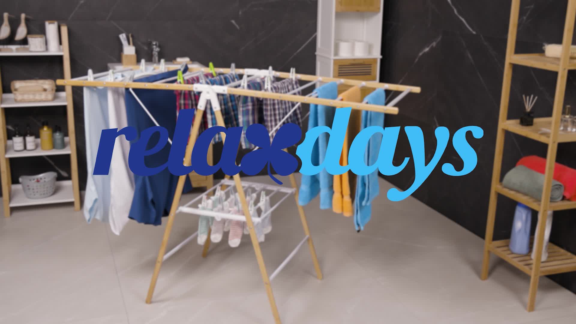 Relaxdays Wäscheständer, klappbar, 2 Ebenen, HBT: 100 x 148 Produktbild-Vorschau 7
