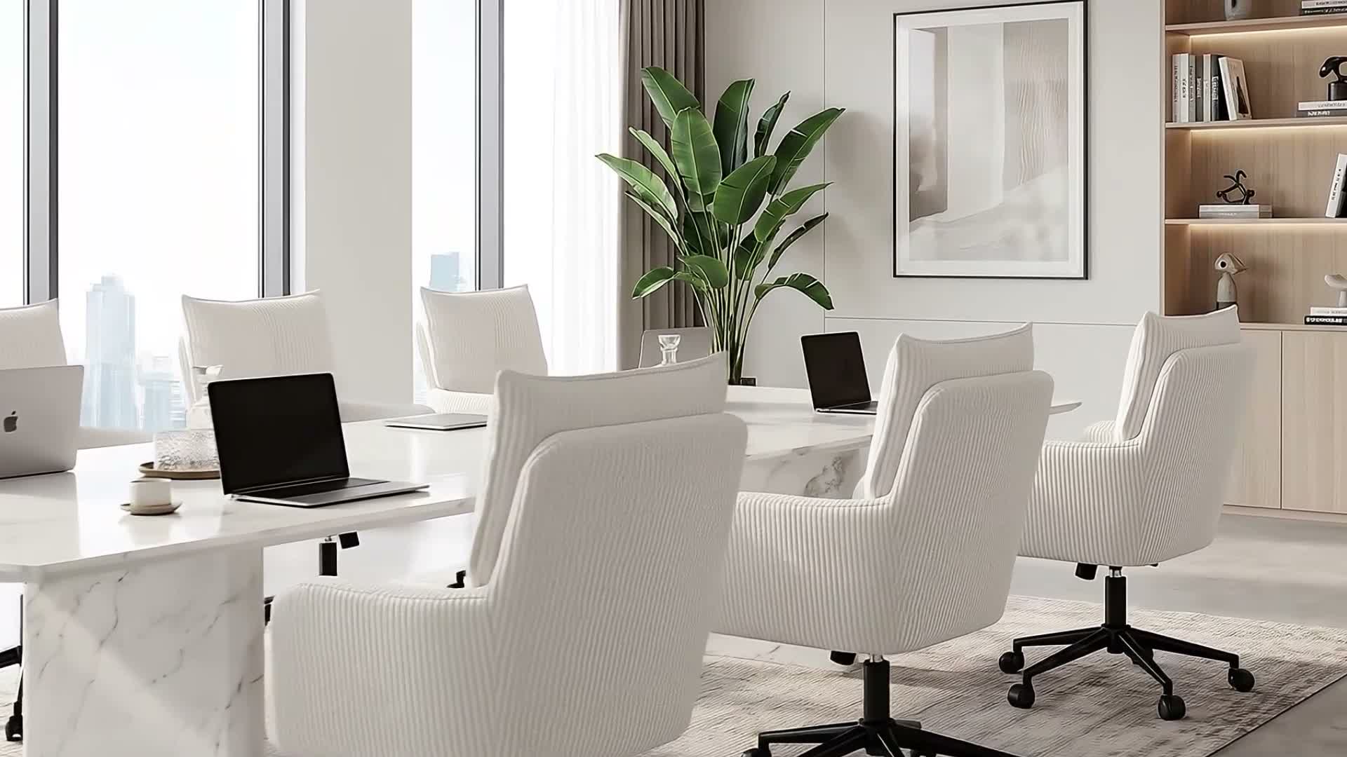 Duhome Bürostuhl Schreibtischstuhl aus Kordsamt, Drehstuhl Produktbild-Vorschau 7