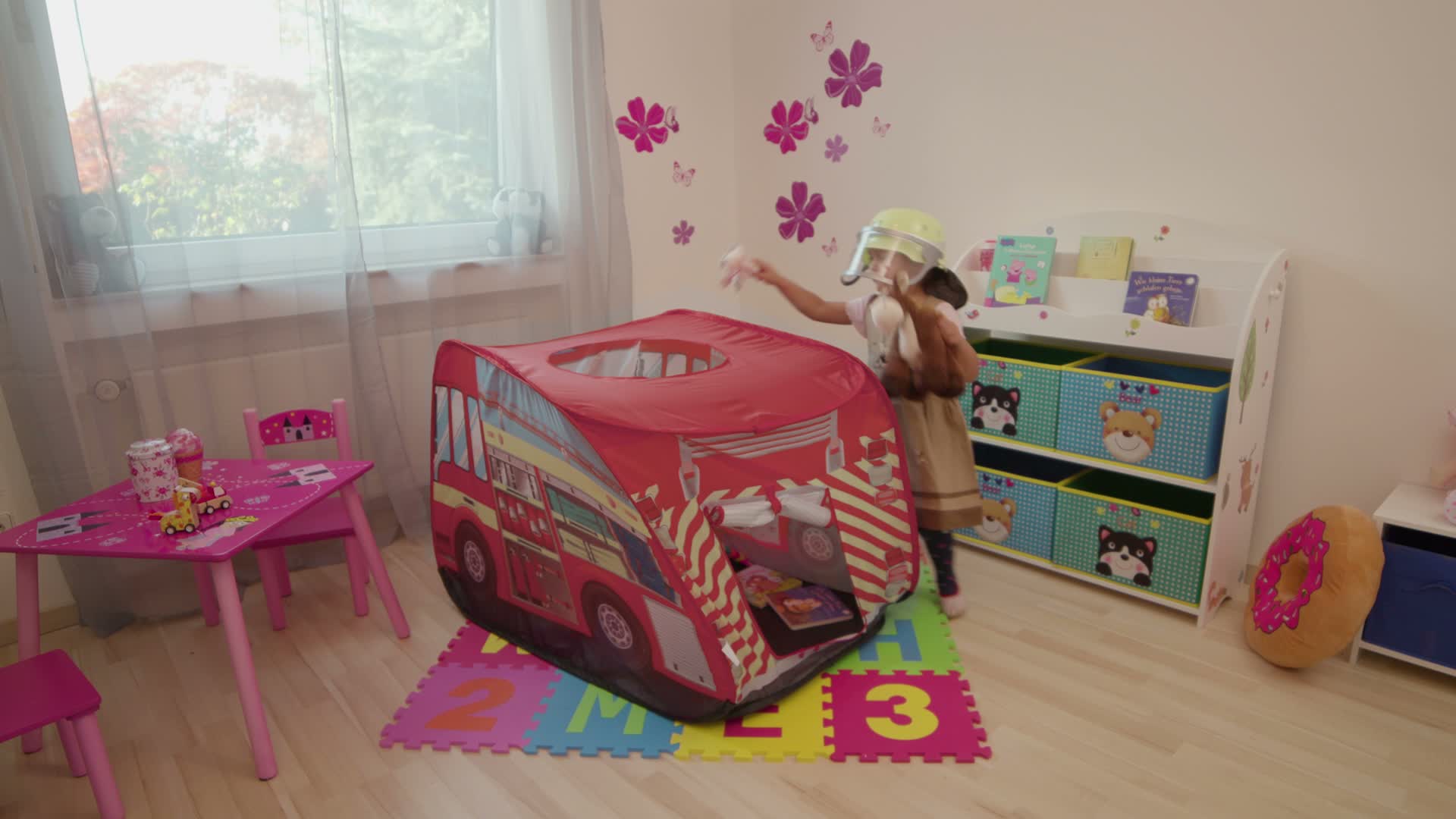 Relaxdays Spielzelt Feuerwehr, Pop up Kinderzelt mit Produktbild-Vorschau 6