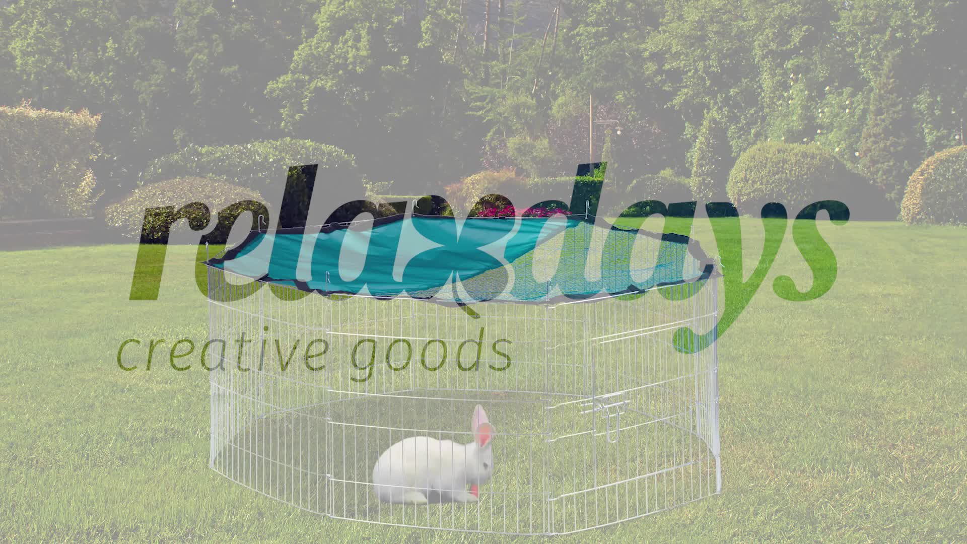 Relaxdays Freilaufgehege, Boden, Netzabdeckung, 8 Gitter, Produktbild-Vorschau 7