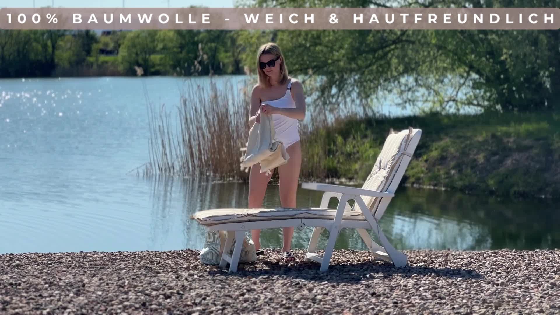 Schonbezug für Sonnenliege 200x70cm mit Kapuze 100% Produktbild-Vorschau 7