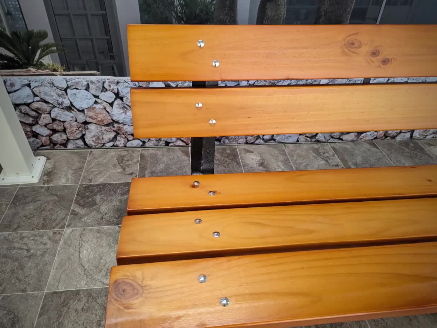 Gartenbank MCW-O20, Sitzbank Parkbank Holzbank 2-Sitzer, Produktbild-Vorschau 7