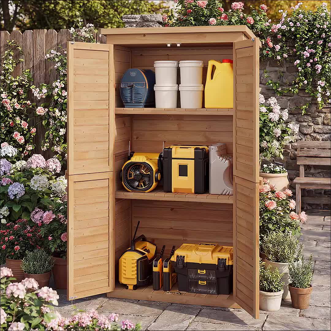 BEALIFE CC30 Armoire de jardin d'extérieur 76 x 42 x 160 Voir les images du produit 4
