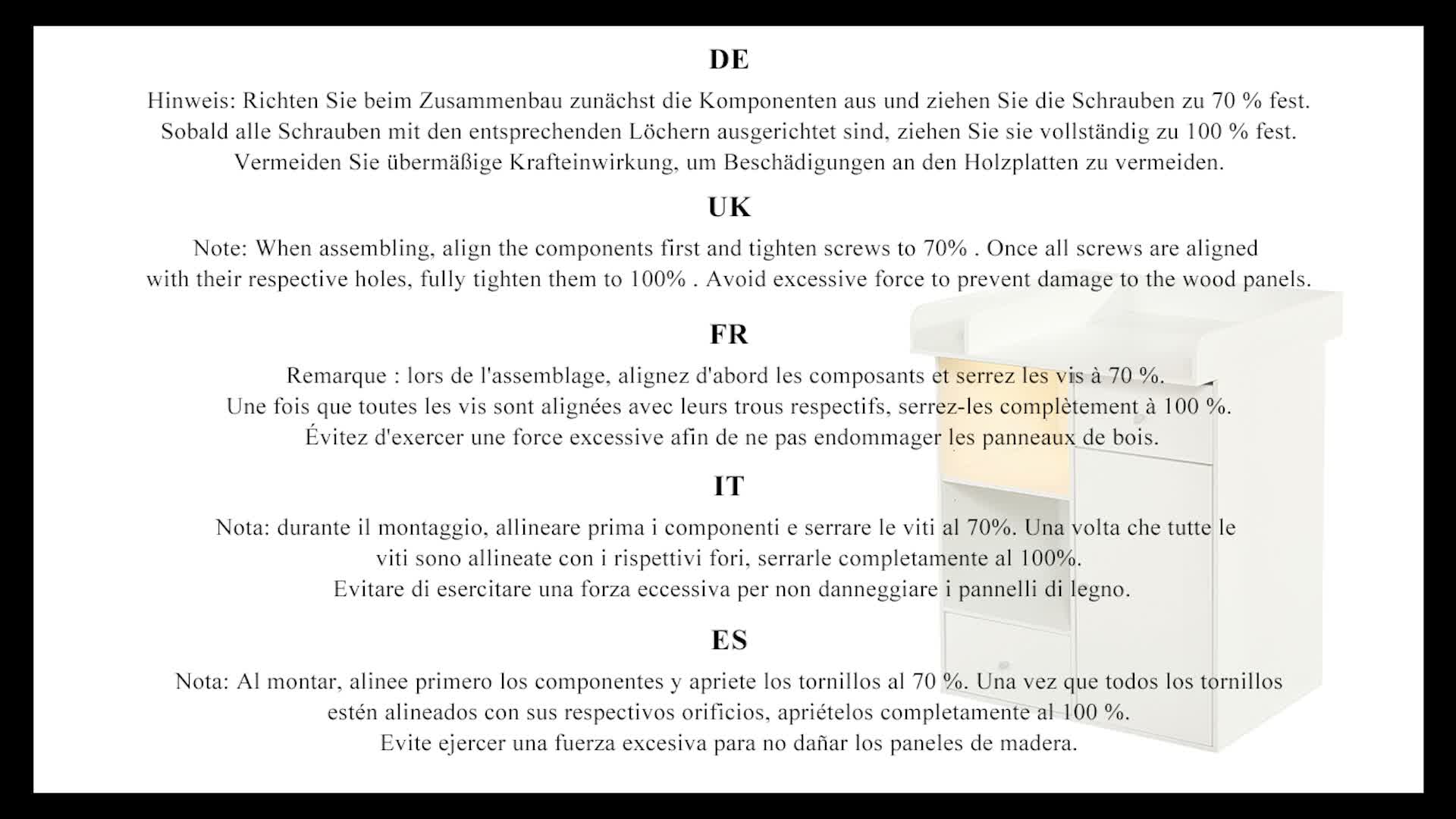 Flieks Wickelkommode mit Led, Wickeltisch mit Schubladen, Produktbild-Vorschau 7