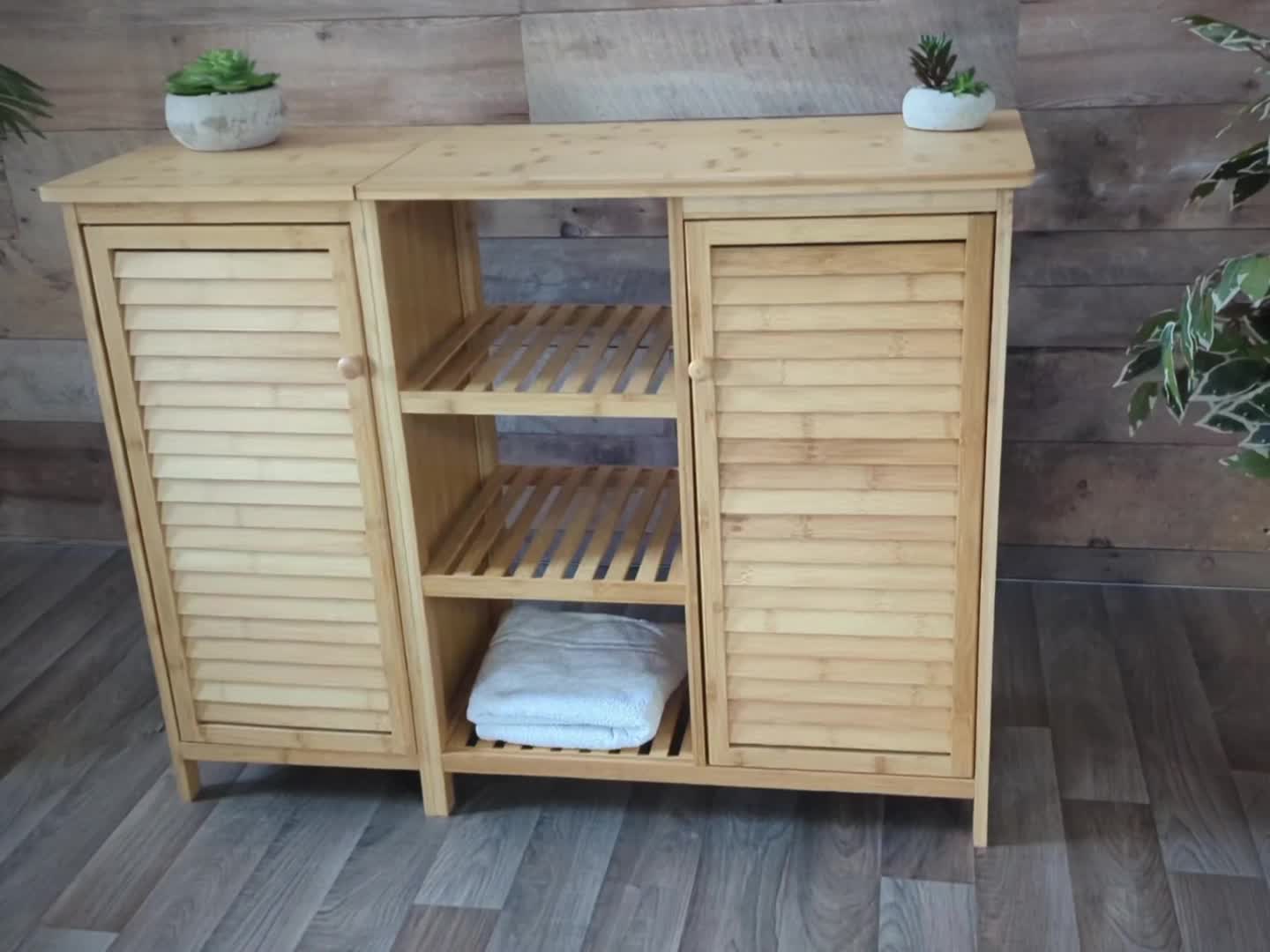 Badezimmerschrank MCW-B18, Regal Kommode Badschrank Produktbild-Vorschau 7